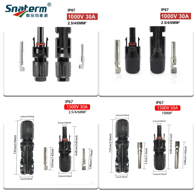 5/10/20 Paar Solarst ecker Stecker und Buchse Solarpanel-Steck verbinder geeignet für Kabel 2, 5 mm2 ~ 2, 5 mm2 Solar kabelst ecker