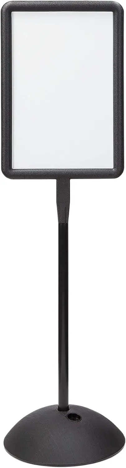 

Dual-Sided Dry Erase Board Sign with Magnetic Surface for Indoor Outdoor Use, 65" Height, Black