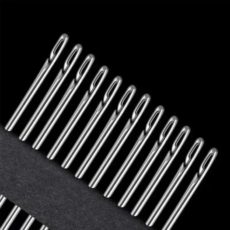 Side Hole Blind Sewing Needles Stainless Steel Elderly Needles Hand Sewing Stitching Pin Diy Home Self Beading Threading Needles