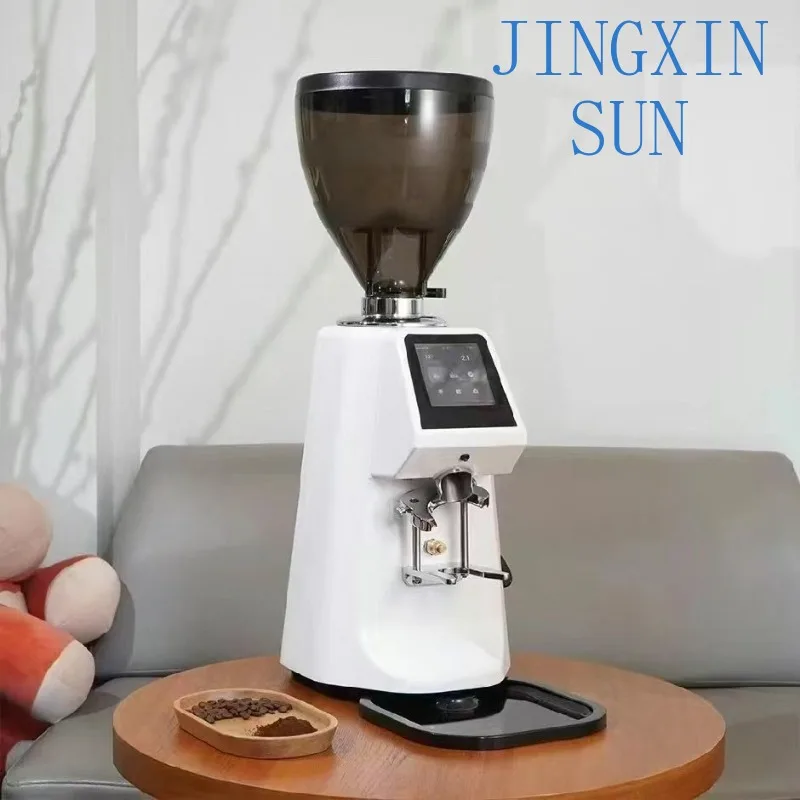 Electric espresso bean grinder 74mm large flat burr commercial coffee grinder