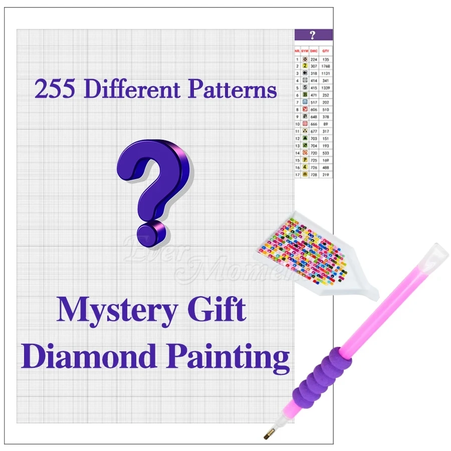 Ever Moment Diamond Painting Surprise Gift Random Picture 5D Full Square Mysterious Diamond Embroidery DIY Home Decor MY001