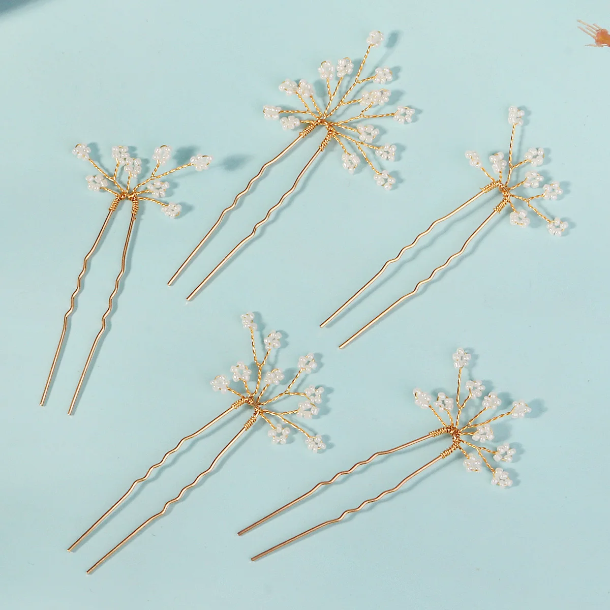 Neueste Gold handgemachte Perle Blume Haarkamm schöne Strass Haarspange Braut Kopfschmuck Hochzeit Zubehör – Detail 11
