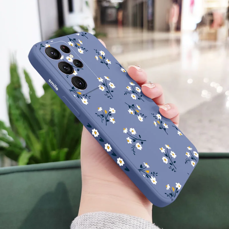 Nice Flowers Phone Case For Samsung Galaxy S24 S23 S22 S21 S20 S10 S10E S9 Ultra Plus FE Note 20 Ultra 10 9 Plus Cover