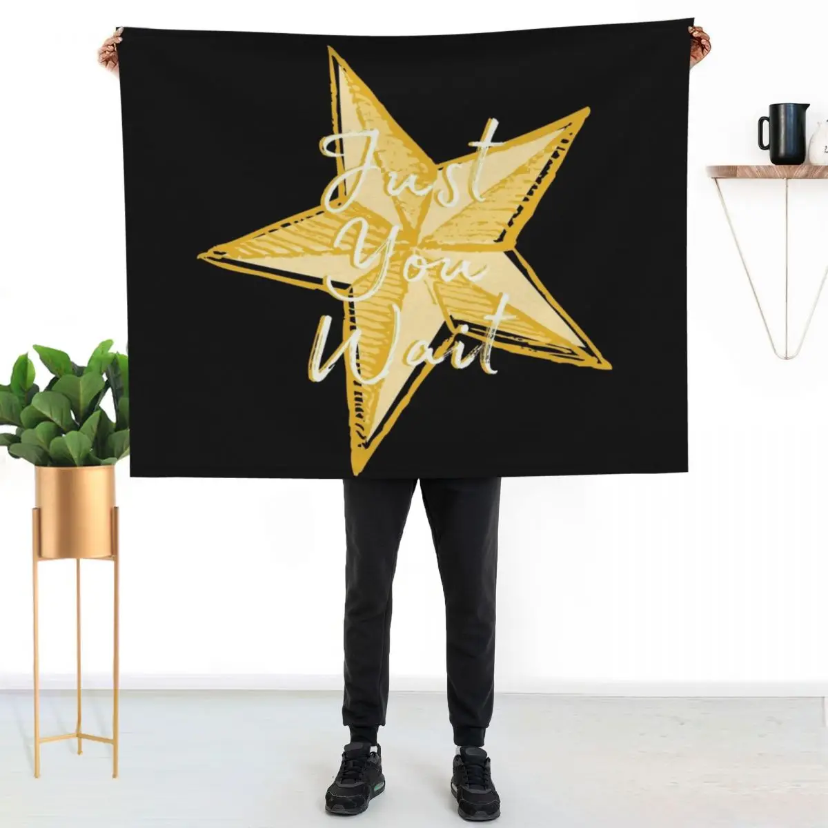 

Hamilton Quote // Just You Wait Throw Blanket Soft Cozy Blanket for Pet Kids Adults