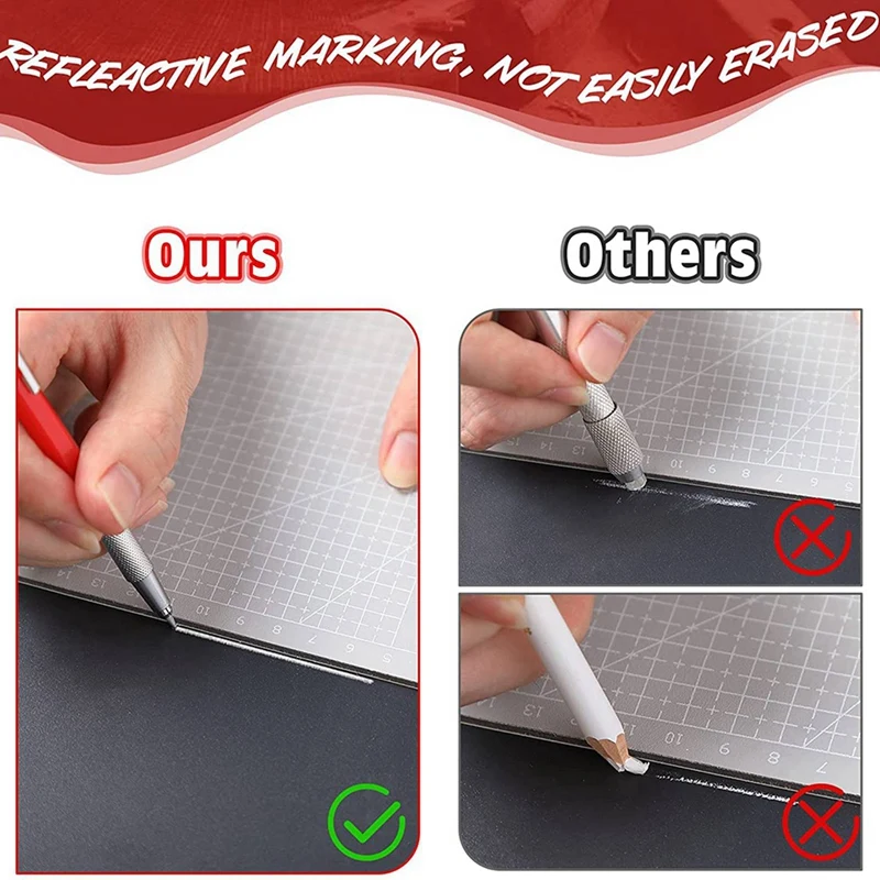 5X قلم لحام مع 60 قطعة عبوات فضية متتالية ، قلم رصاص لحام ميكانيكي قلم رصاص ماصات ، تصنيع ، أحمر