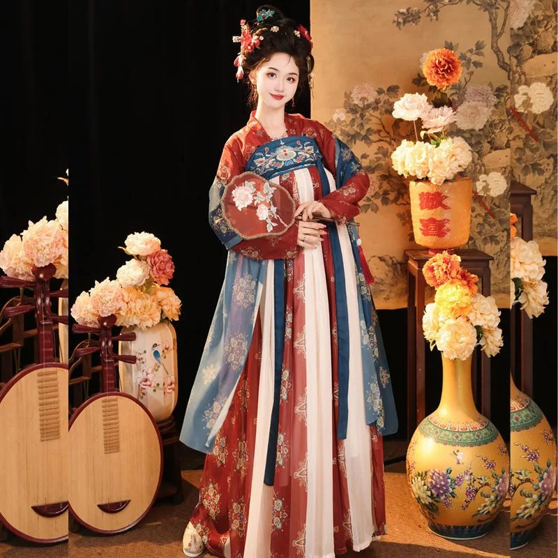 Hanfu Chest-High Dress Daily Improvement Women's Han Chinese Clothing Restoring Wind Spring and Summer