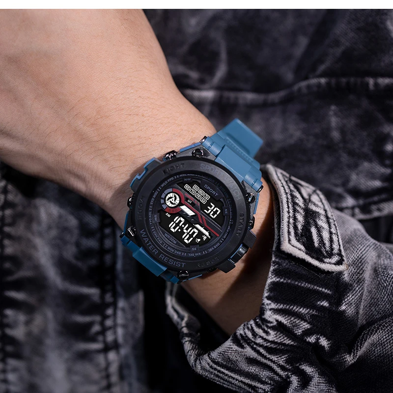 Simple Outdoor Sports Electronic Watch, Multi-Functional LED