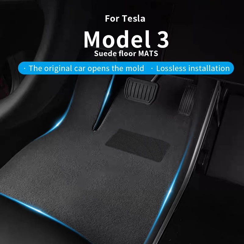 

Для Tesla 2021-2023 Model 3 3 шт. Master, второй пилот и задний ряд напольная пластиковая накладка TPE Style Precis бархатная накладка для ног