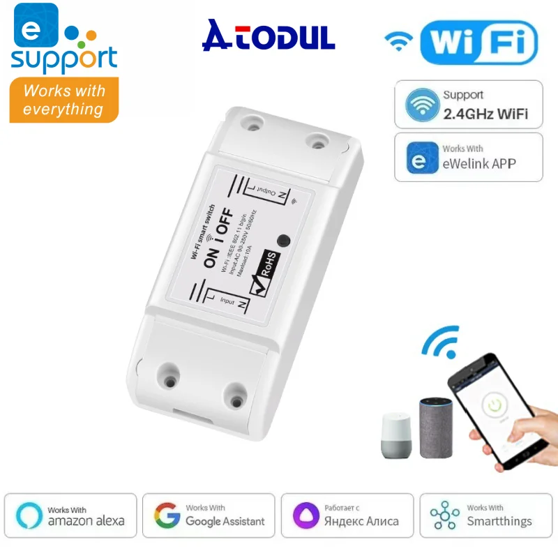 eWeLink Wifi DIY interruptor Smart Switch Remote Controller Smart Home eWeLink APP Control Work with Alexa Google Home