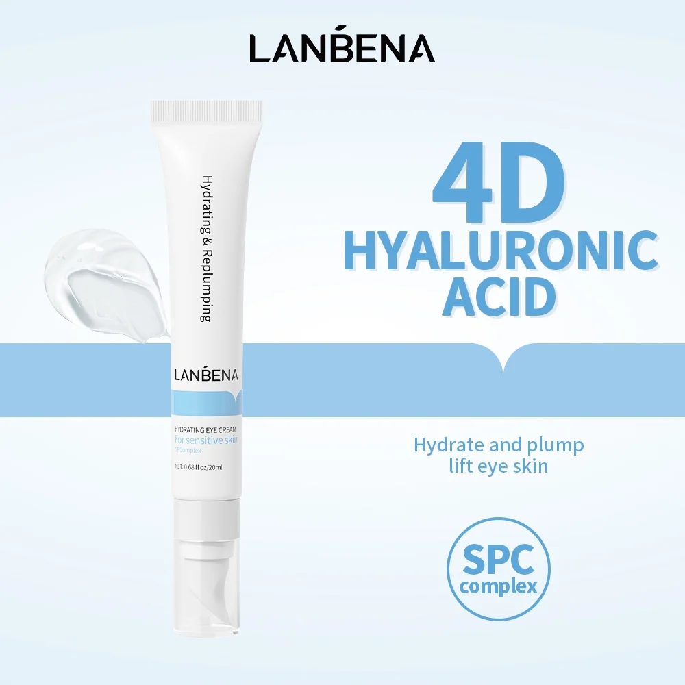 Lanbena Hyaluronzuur Oogcrème Hydraterende Oogverzorging 10 Stuks