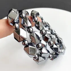 Terahertz Bracelet Too Silica Faceted Star Titanium Hertz THz Fashion Jewelry Single Loop Bracelet Couple
