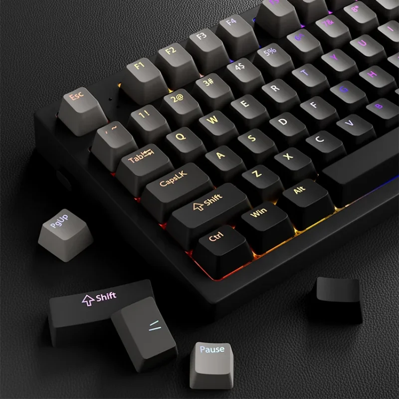 

Keycap dust is engraved keycap PBT gradual change light transmission original height MK870pro step from 87/98 keys