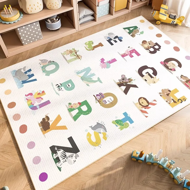 

Cartoon Cute Childrens Crawling Game Living Room Carpet Early Children's Room Reading Area Rug Home Decoration Easy Care Rugs IG