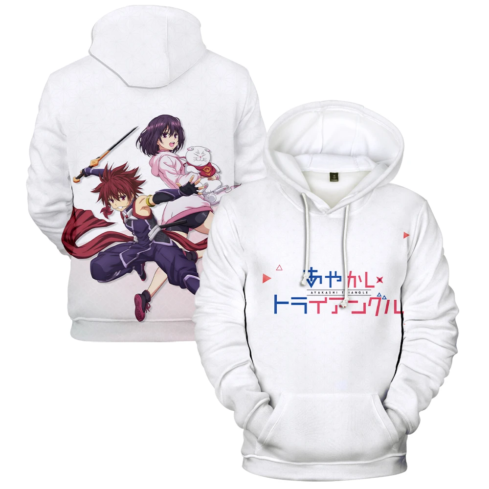 Trójkątna bluza Anime z kapturem Ayakashi nowa japońska Manga z długim rękawem męska bluza Harajuku Streetwear ubrania 3D