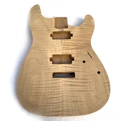 Unfinish Electric Guitar Body Rosted Alder With Flame Maple Top