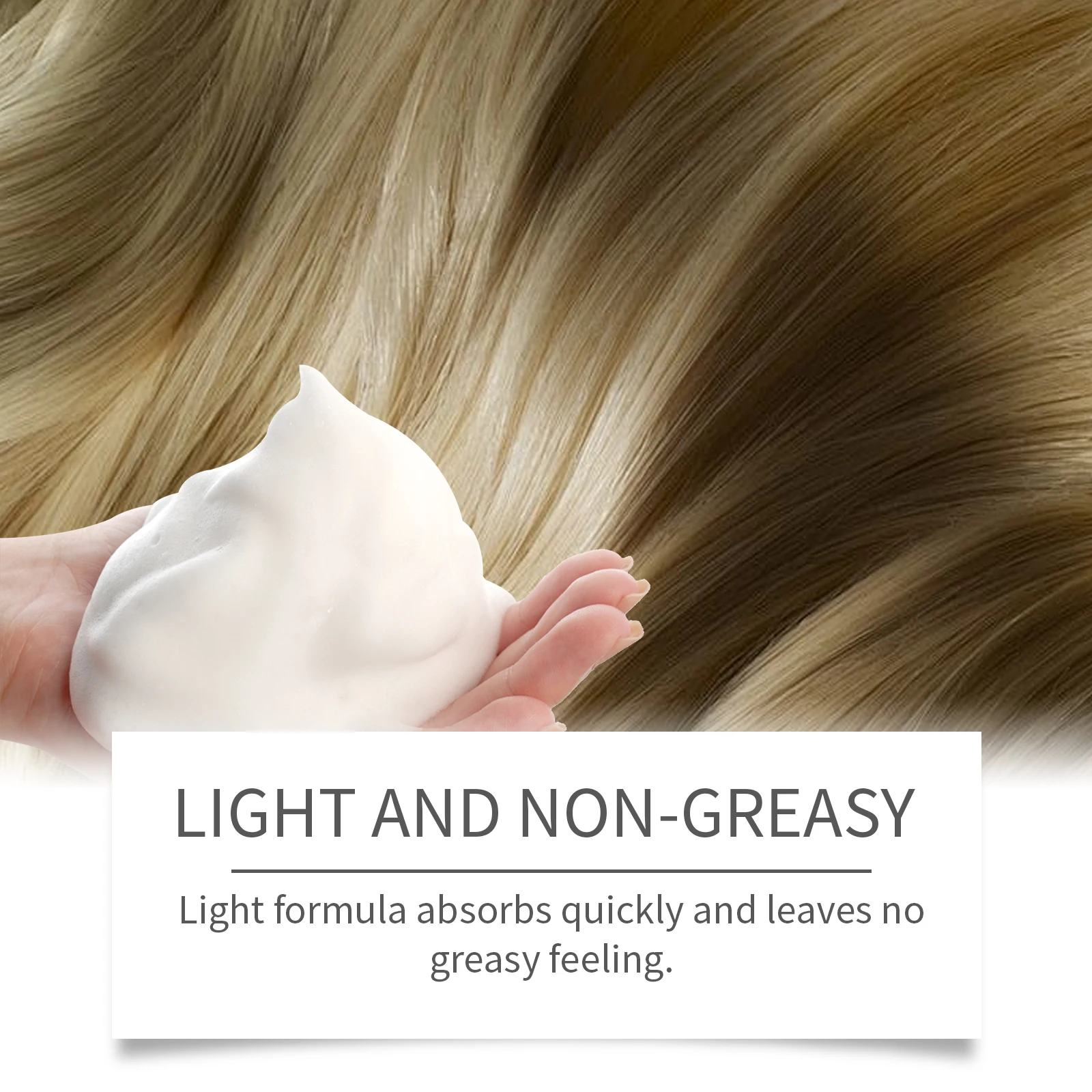 EELHOE Leave-In Mousse Shampoo Convenient Deeply Nourish Hair Unique Fresh Aroma Remove Odor Make Your Hair Fluffy Plump 100ml
