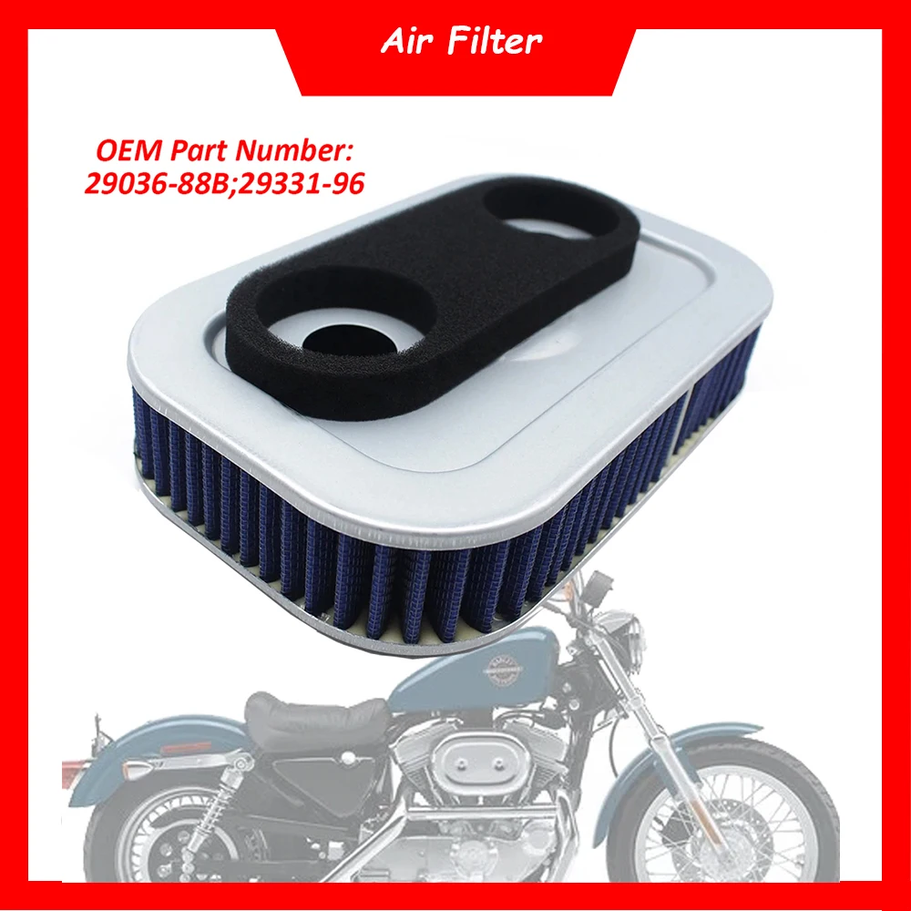 Motorcycle Air Filter Cleaner Element Air Intake Filter For Harley Sportster 1200 883 XLH1200 XL1200C XL1200S XLH883 Custom