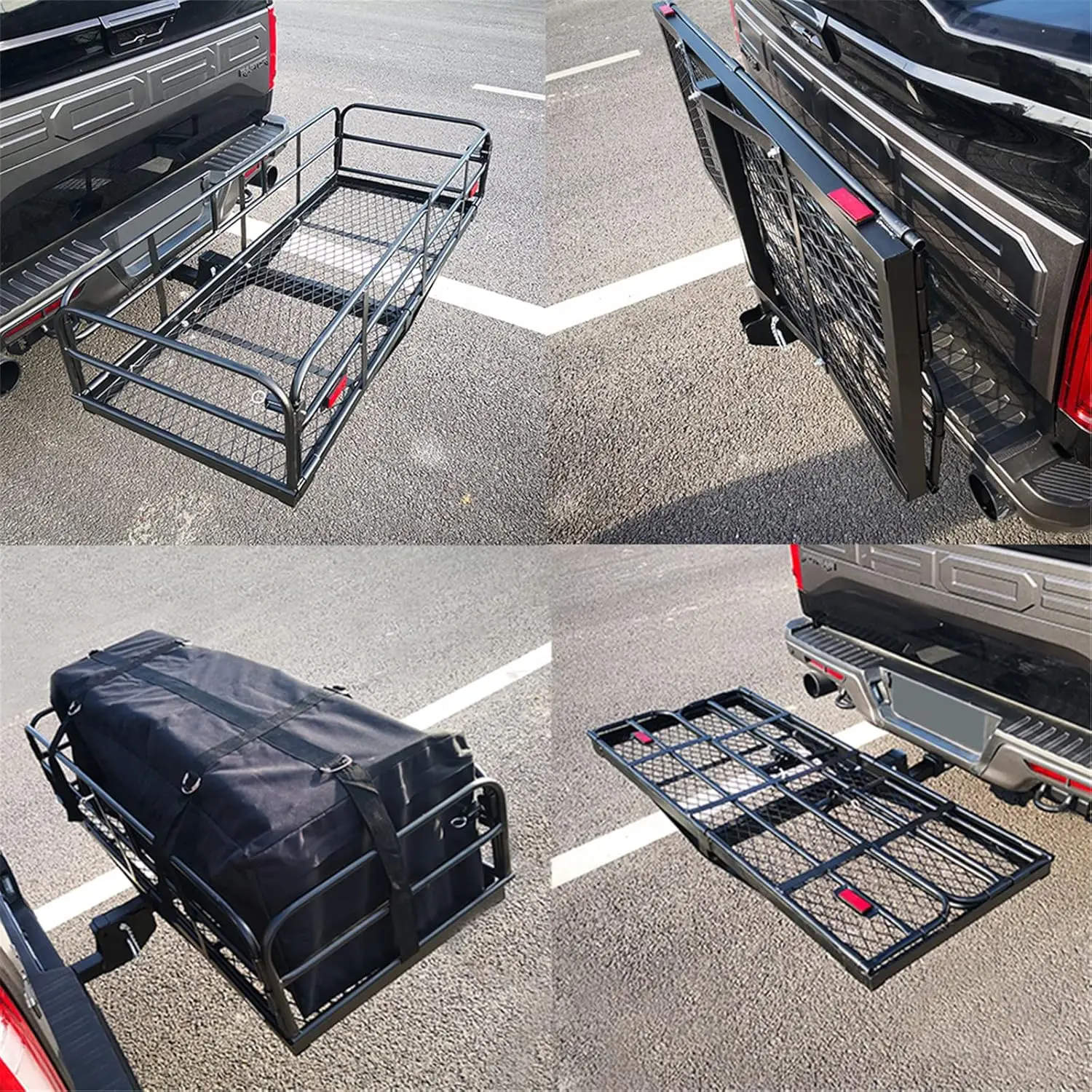 500 Lbs Heavy Duty Hitch Mount Cargo Carrier 60