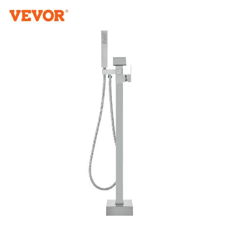 

VEVOR Freestanding Bathtub Faucet Floor Mount Freestanding Tub Filler Shower Mixer Taps Two Water Modes for Bathing & Showering