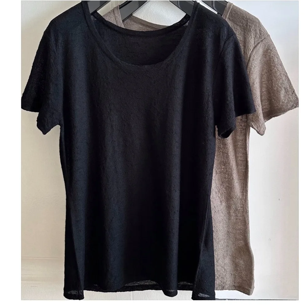 

Summer Superfine Wool Top Women T-shirt