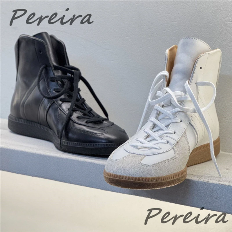 

Retro Men's High Top Board Shoes Fashion Thick Soled Lace Up Casual Sneakers Outdoor Spring Autumn New Comfortable Short Boots