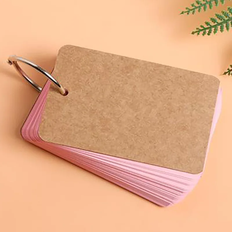 50 Sheets Blank Message Memo Pad Cards Double-Sided Writable New Words Study Memory Graffiti DIY Homemade Literacy Hard Card