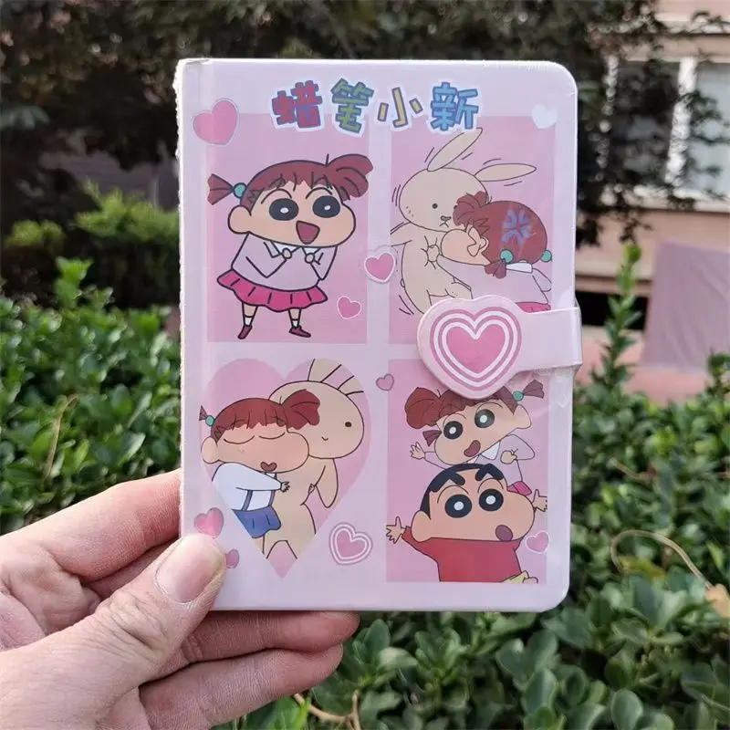 Cahier et cahier d'anime Kawaii Anime, Cahier de dessin animé mignon, Journal de notes à bobine de papier graphique, Plan hebdomadaire, Mémo, Cadeau pour fille, Crayon créatif, Shin Chan