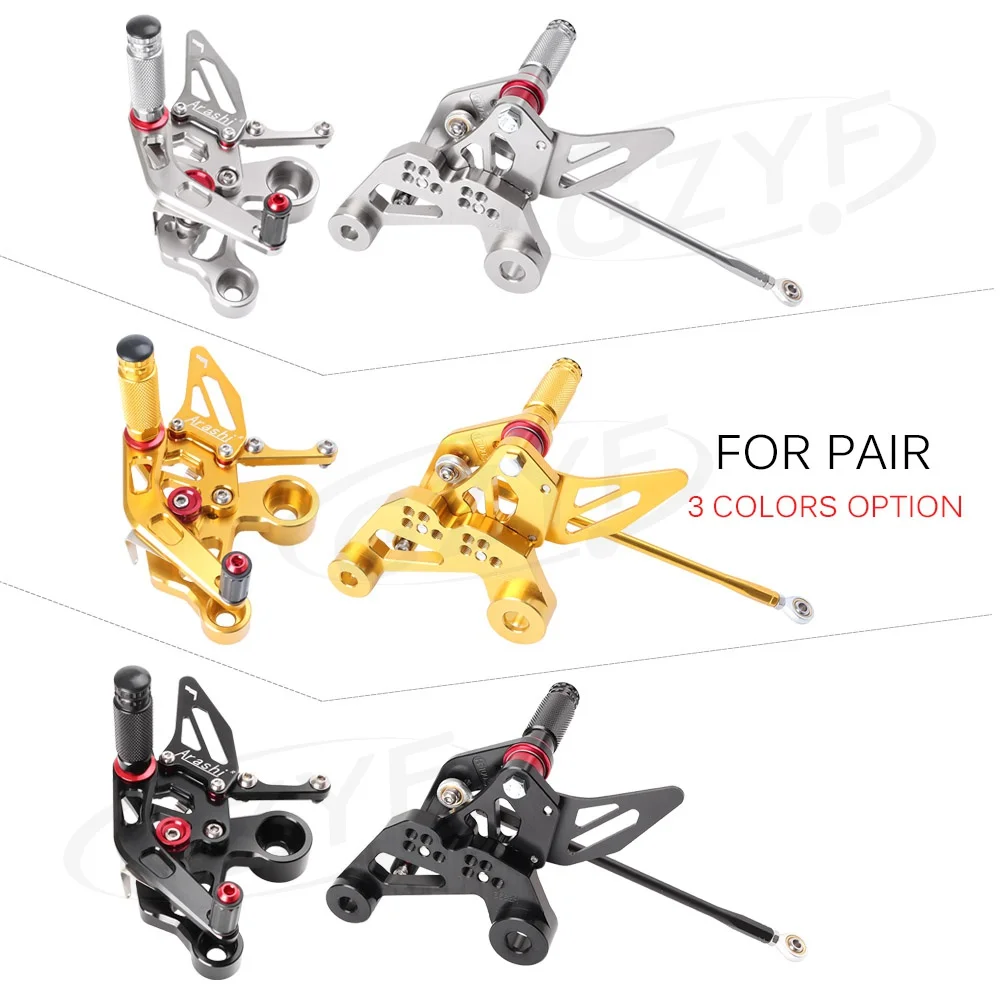 Motorcycle Adjustable Rear Set Foot Pegs Footrests Assembly For Yamaha MT-09 FZ-09 / MT09 FZ09 2014-2017 Spare Parts