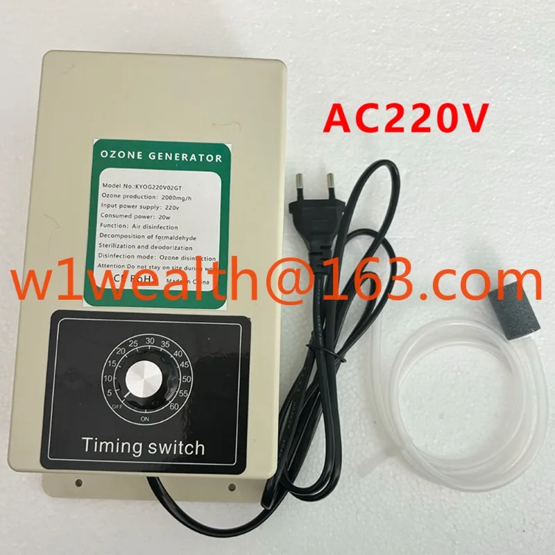 

2000 мг/ч портативный активный очиститель воздуха для воды, генератор озона для еды, фруктов, овощей, очиститель