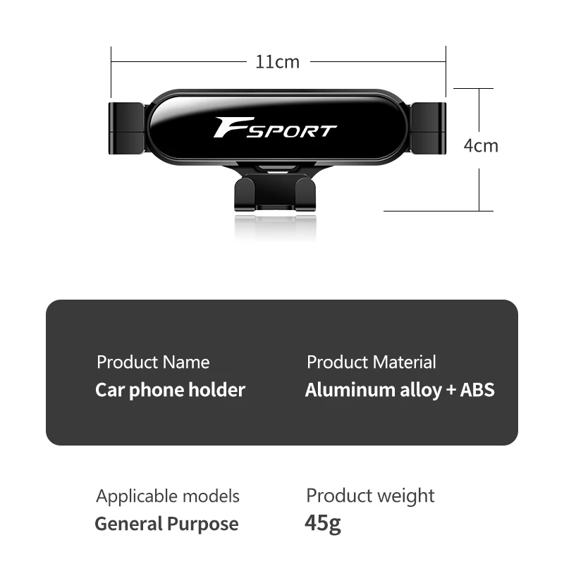 Car Gravity Cell Phone Holder Accessories For Lexus Fsports CT200h ES250 ES300h IS250 IS200 GS300 GS460 GX470 LS400 LX470 RC350