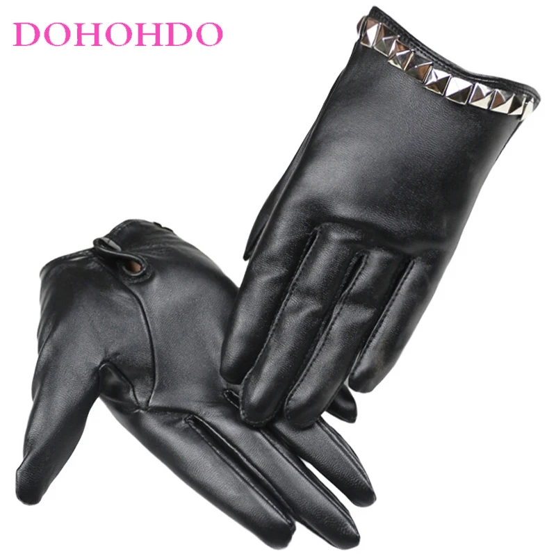 

Dancing Black Leather Gloves Leather Women's Windproof Liu Ding Designed Spring And Summer Nightclubs To Perform Pole Dancing