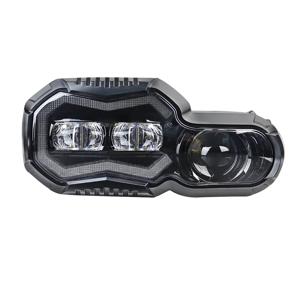 E Mark Motorcycle LED Headlight With Angel Eyes DRL High/Low Beam Fit for BMW F800GS F800GS Adventure F700GS F650GS 2012-2018！！