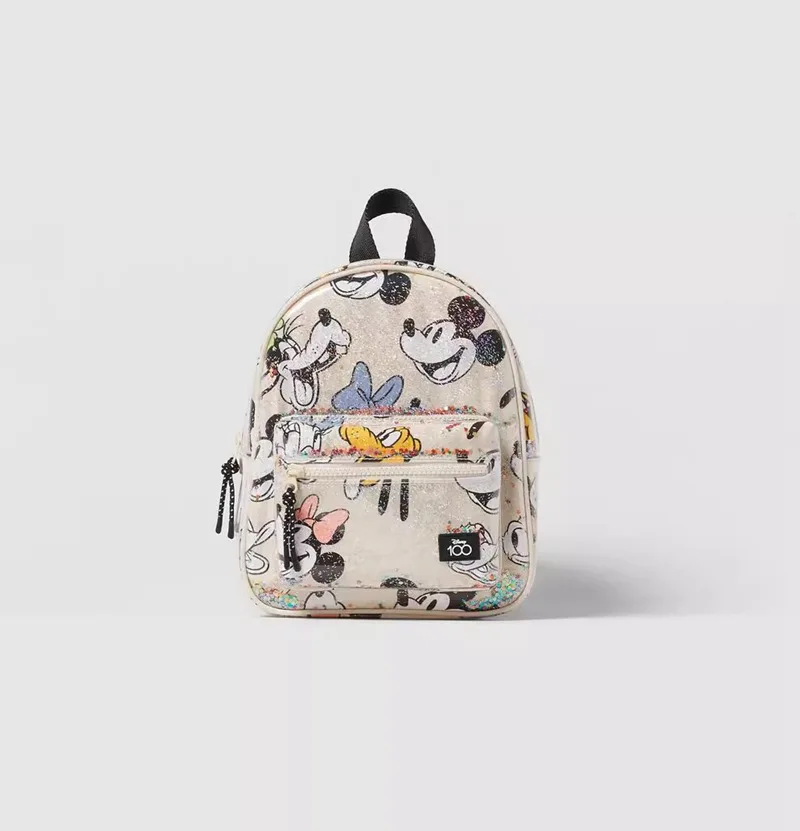 Mini mochilas con estampado de dibujos animados para niñas adolescentes, bolsos de hombro de Disney, Mickey y Minnie, Mini mochilas para exteriores