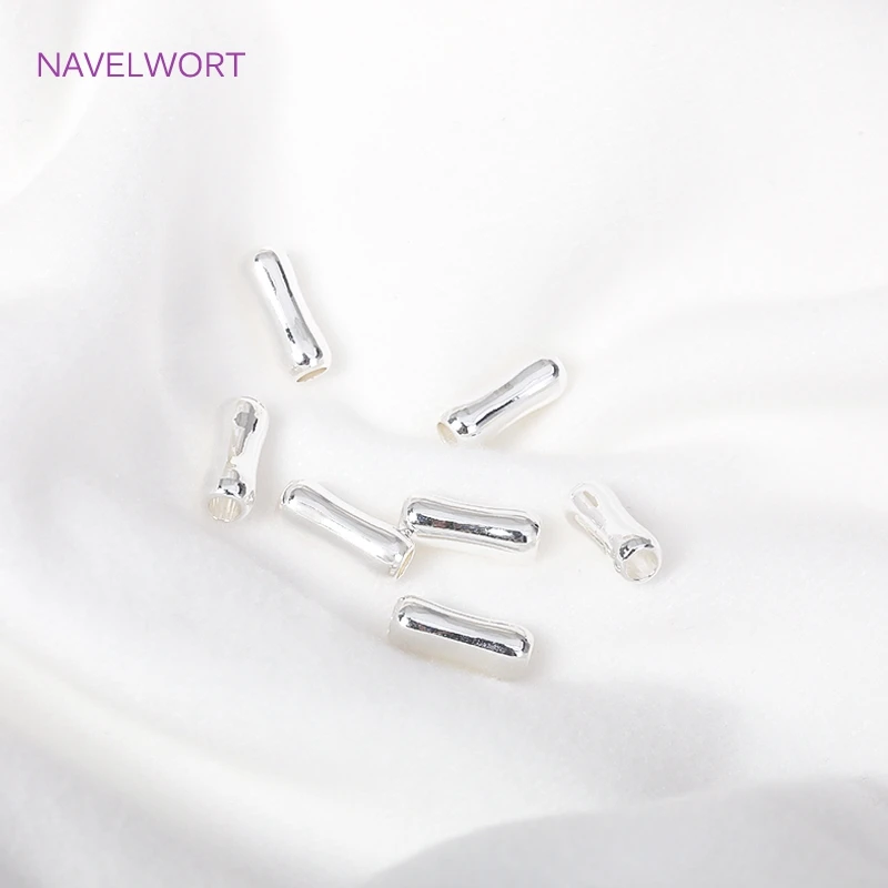 Abstands perlen aus 18 Karat vergoldetem/versilbertem Messing mit langen 9mm Rohr perlen in Knochen form für die Schmuck herstellung liefert DIY-Armband zubehör – Detail 21