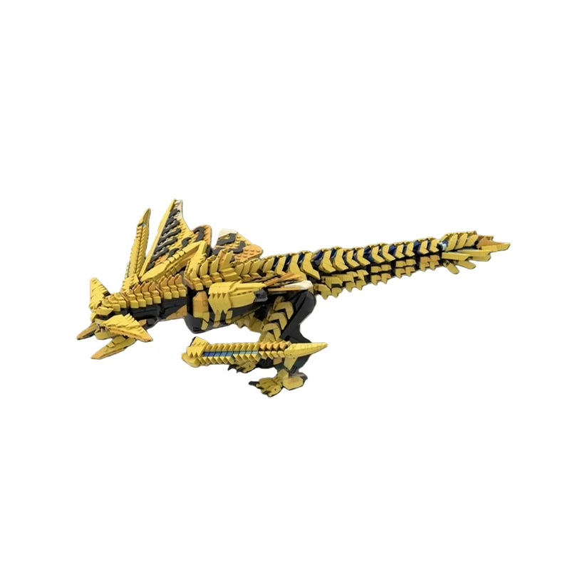 2635 Pezzi Star Battle Mostro Volante Giallo MOC, Modello di Costruzione Modulare Personalizzabile, Giocattolo Creativo Fai-da-Te per Ragazzi, Regalo