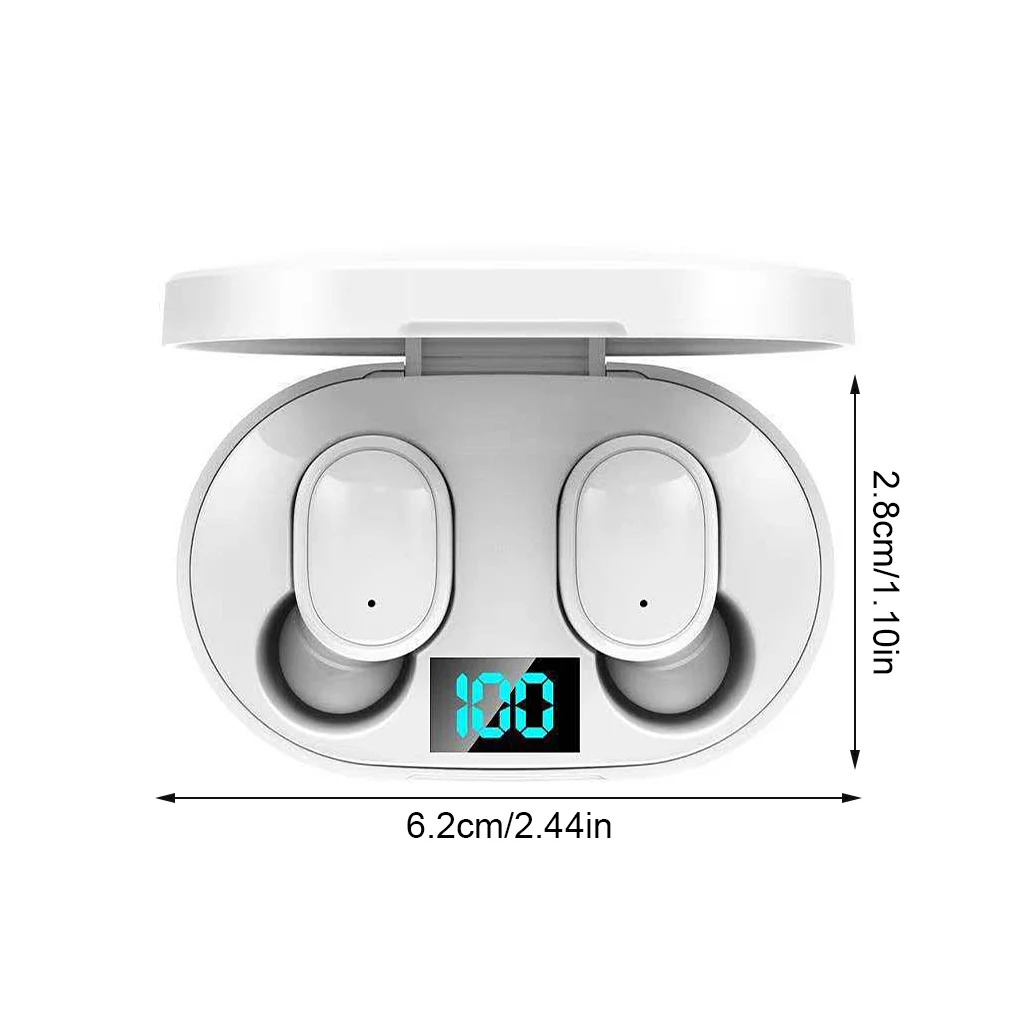 Bluetooth-compatibility 5.0 Earbuds In Ear Charging Case LED Display Portable Running Music Play Earphone Pink