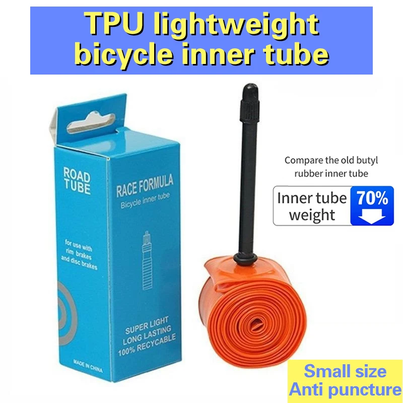 Ultralight Bike Inner Tube TPU Material 700*23-28c Super Light Weight 28g French Valve Road Bike