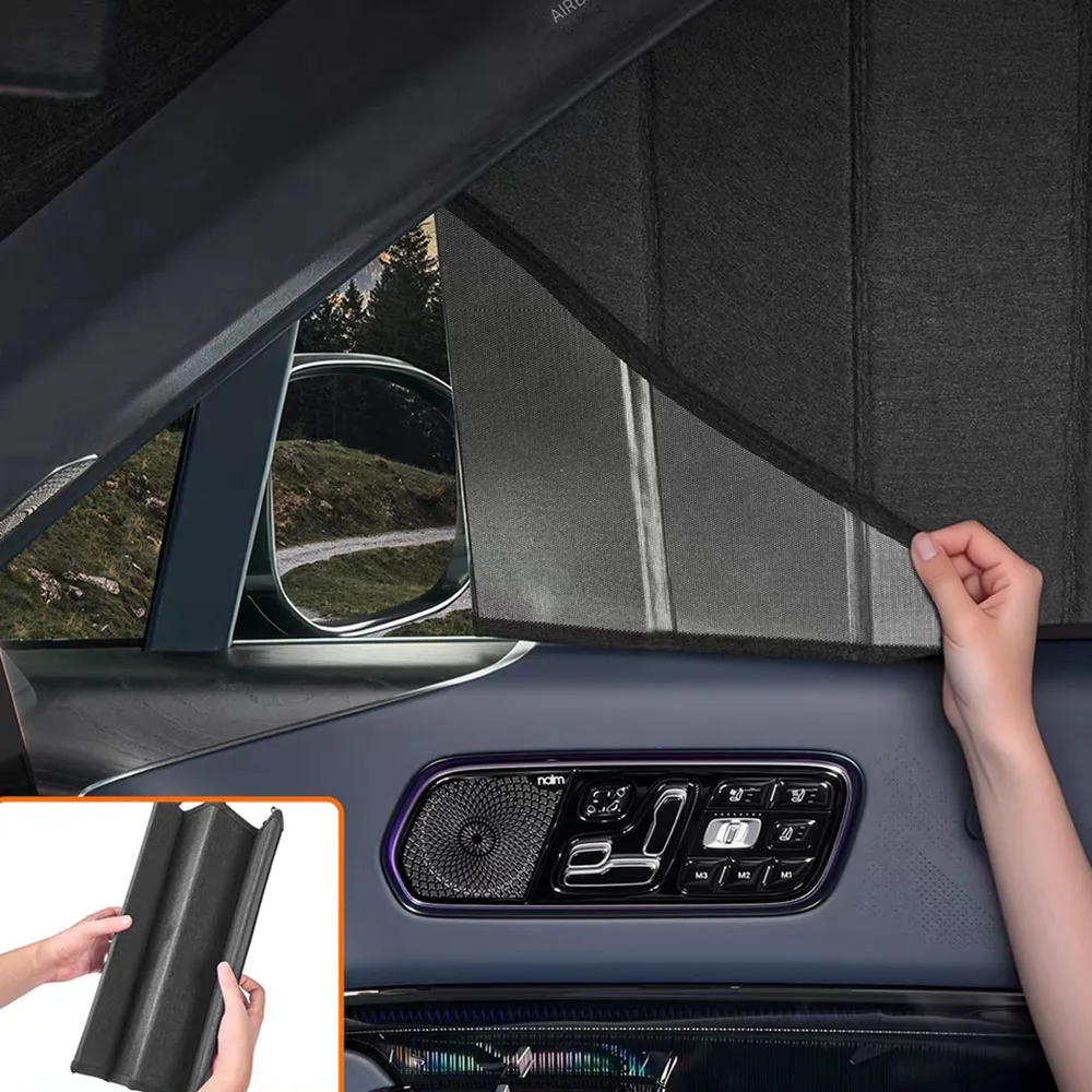 Car Sunshade For ZEEKR 9X 2025 2026 Foldable Aluminum Foil Window Sun Shade Heat Insulation Privacy Shield