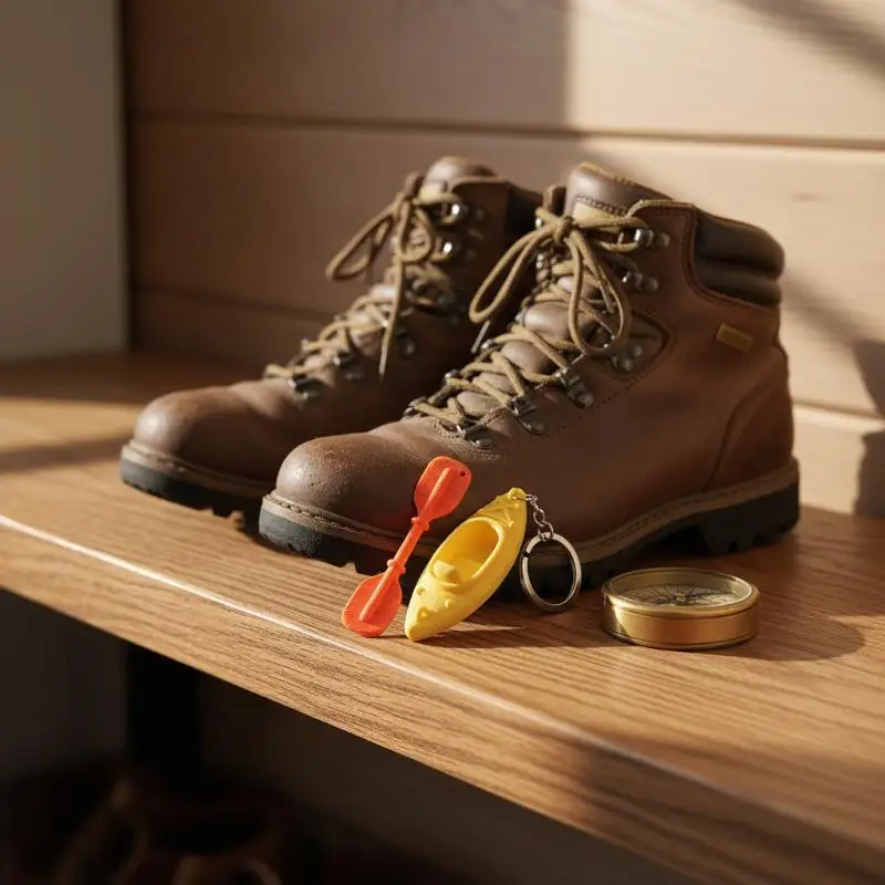 Mini-Kajak-Schlüsselanhänger mit passendem Paddel und leuchtendem Mehrfarben-Design, perfekt für Kajakliebhaber, Rucksackdekoration, kleines Geschenk. – Detail 1