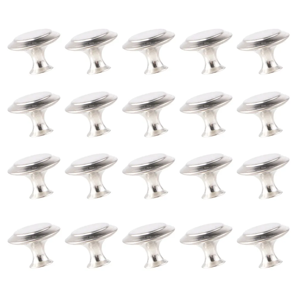 

20Pcs Stainless Steel Mushroom Style Cabinet Pulls Drawer Knobs for Wardrobe Cupboard Bin Chest Furniture Easy Install Rustproof