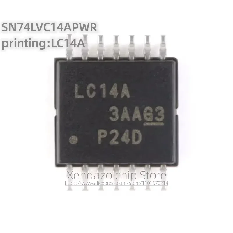 10pcs/lot SN74LVC14APWR printing LC14A TSSOP-14 package Original genuine Six channel Schmitt trigger inverter logic chip