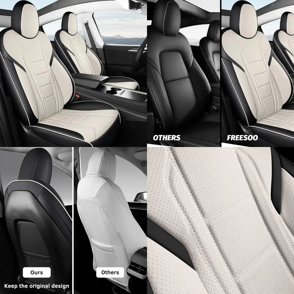 

ZONETECH Cooling Car Seat Cushion - Black Automotive Adjustable Temperature Comfortable Cooling Car Seat Cushion (2 Pack)