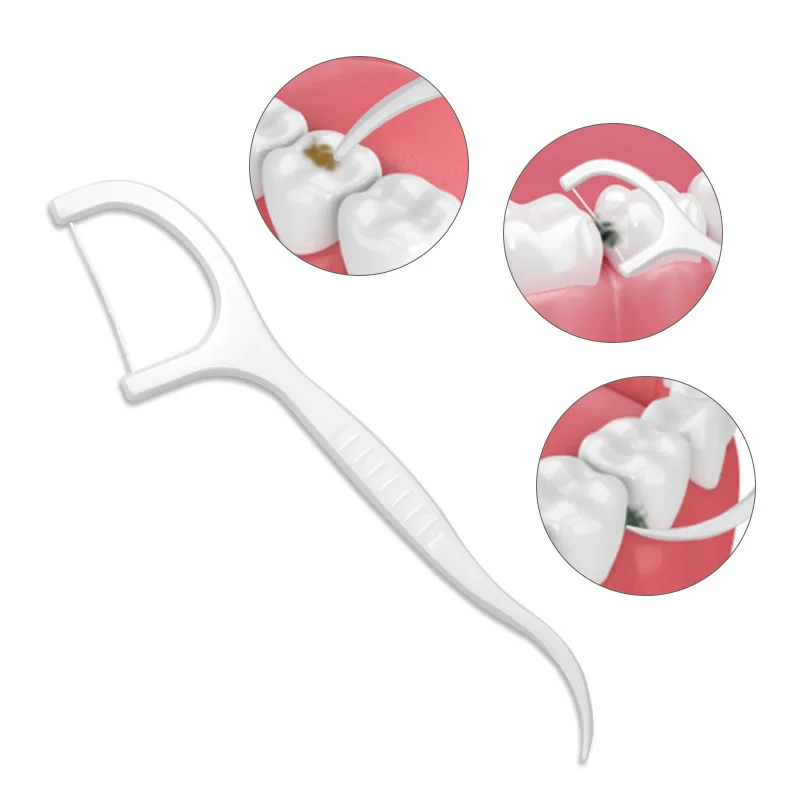 1 conjunto dental floss picaretas limpo entre dentes flosser palitos viagem portátil escova de dentes descartável