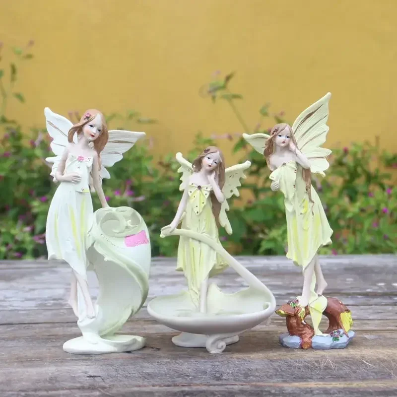 

Fairy Angel Toothbrush Holder Tooth Paste Dispenser Soap Holder Set Beauty Girl Bathroom Sets Bathroom Decoration Accessories