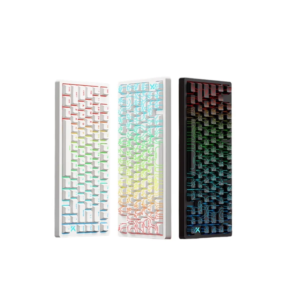 MCHOSE Jet75 Teclado mecánico interruptor magnético con cable junta de intercambio en caliente RGB 8000Hz 0,1 MS RT 0,01mm teclado personalizado 75% FPS para juegos