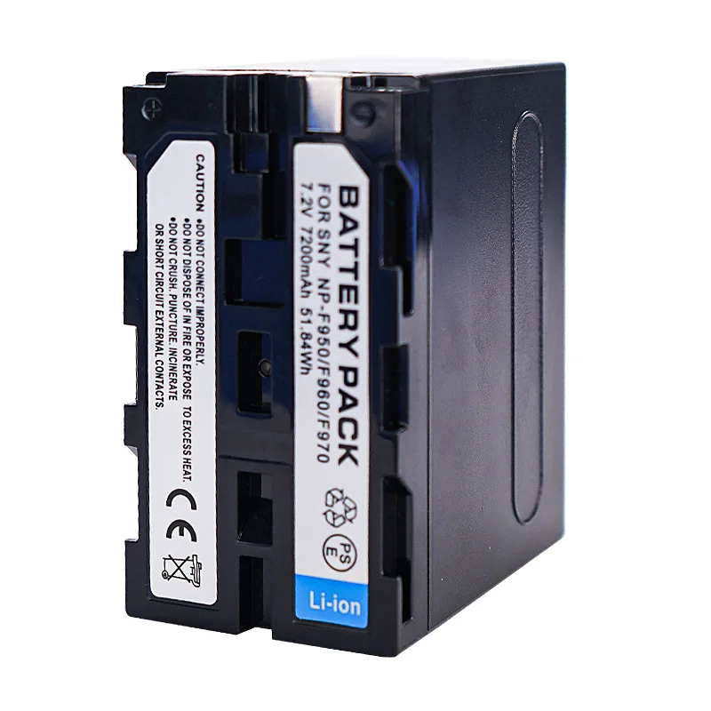 7.2V 7200mAh NP-F970 Camera Battery Compatible for Sony F930 F950 Digital Battery
