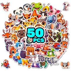 50pcs Cute Big-eyed Animals Cartoon Graffiti Stickers Phone Guitar Laptop Notebook Suitcase Water Bottles Waterproof Sticker Gif