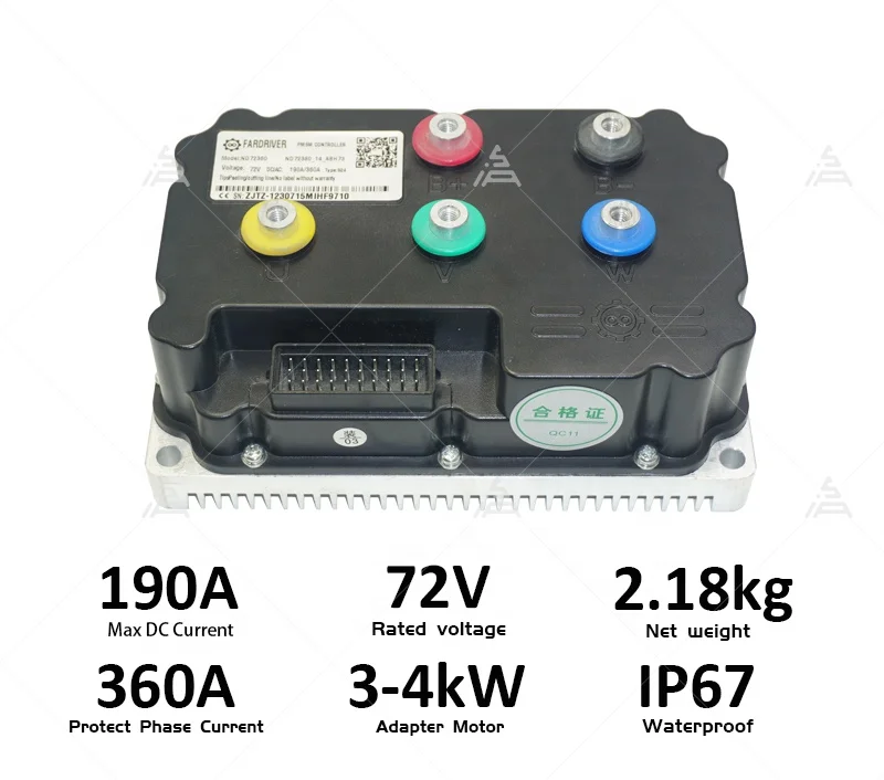 رائجة البيع Qs 120 مجموعة المحرك ل سكوتر كهربائي 72 فولت 70 km/ساعة 2000 واط منتصف محرك ضرس نوع Fardriver Nd72360 تحكم جديد