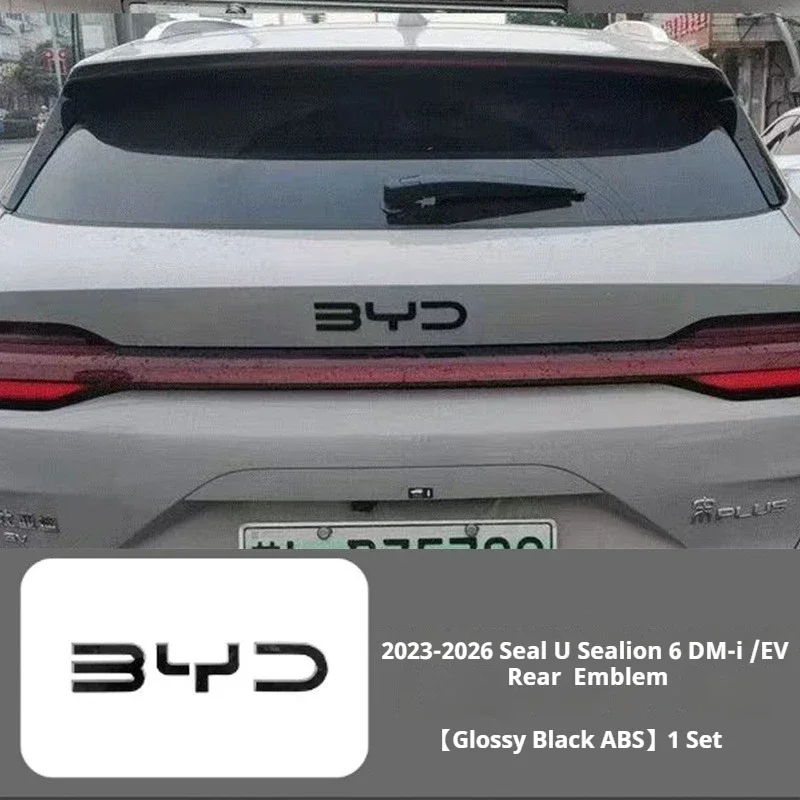 Car Black Front Badge Sticker Black Rear Emblem Black Warrior Car  Logo Suitable for BYD Seal U Hiace 6 DM-i EV Song PLUS