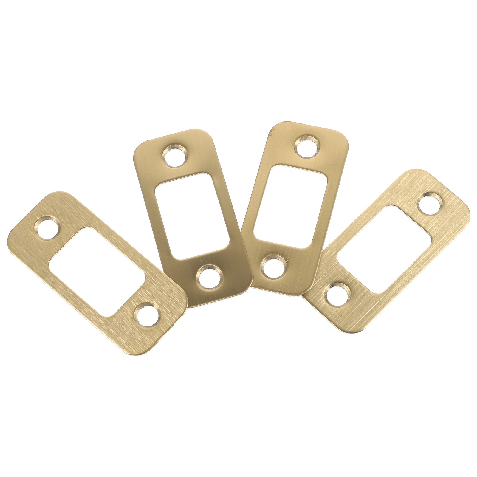 

4Pcs Door Lock Accessories Stainless Steel Deadbolt Strike Plates Hole Cover Plate Heavy Duty Security Reinforcement Kit